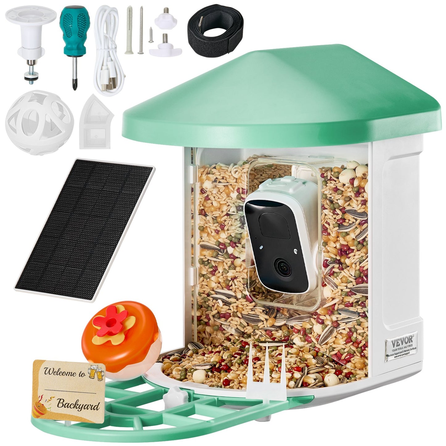 Smart Bird Feeder | With Camera 2K HD AI Identify Bird Species Auto Capture
