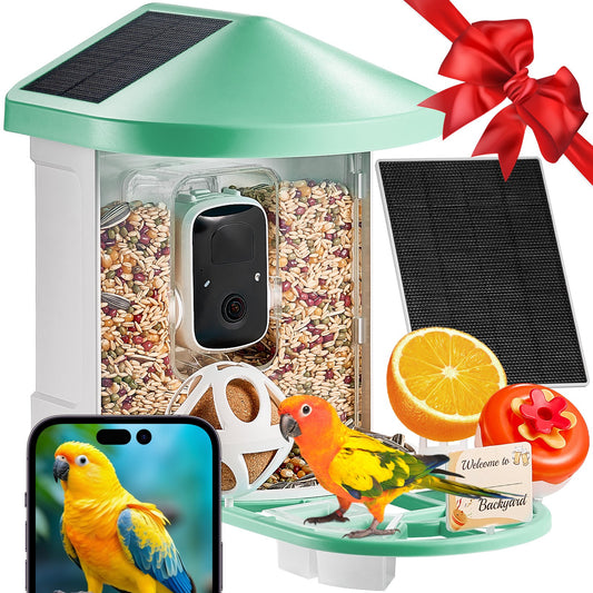 Solar-Powered | Smart Bird Feeder With Camera AI Identify 10000+ Bird Specie