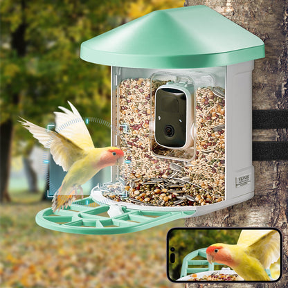 Smart Bird Feeder | With Camera 2K HD AI Identify Bird Species Auto Capture