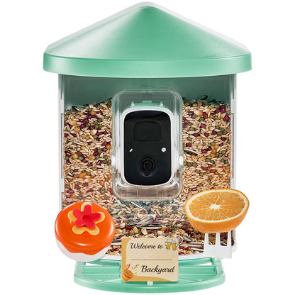 Smart Bird Feeder | With Camera 2K HD AI Identify Bird Species Auto Capture