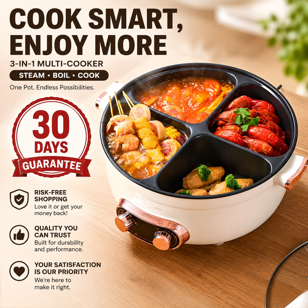 Rioana™ 4-in-1 Electric Hot Pot