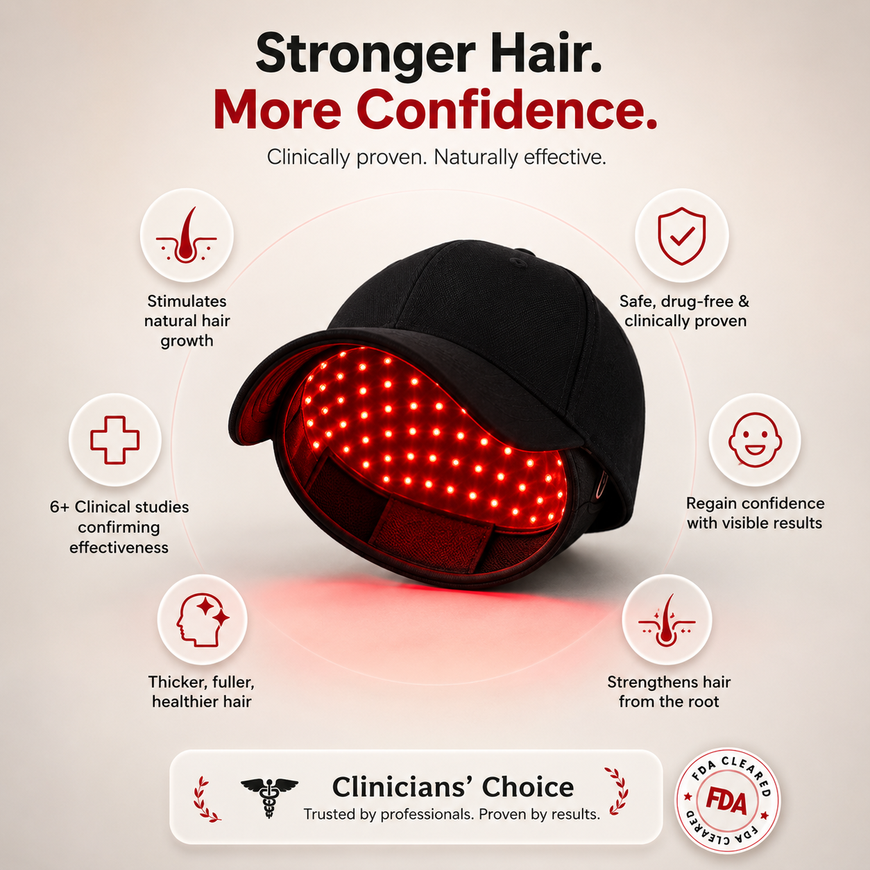 Red Light Therapy cap + Hair Regrowth Kit™