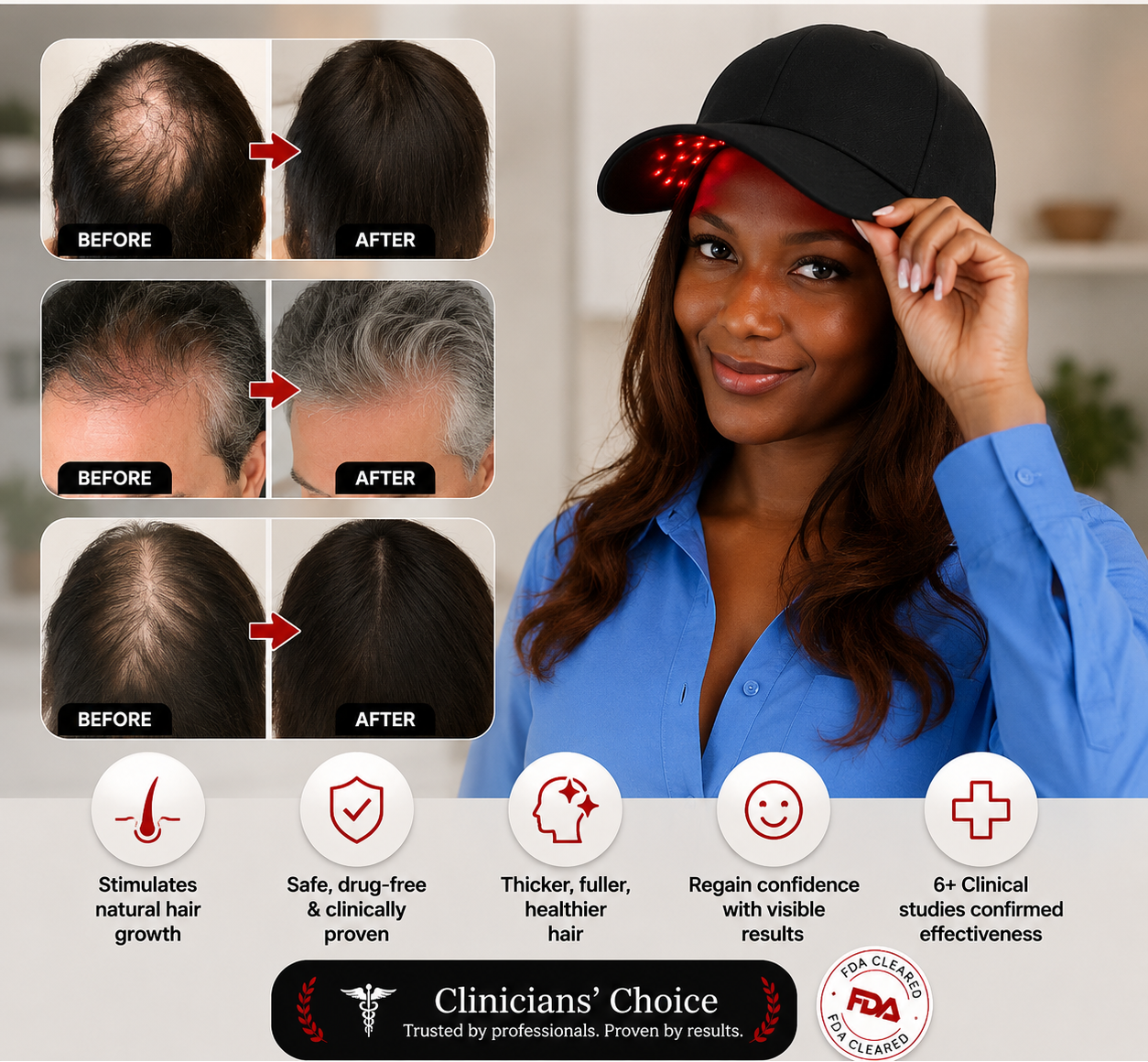 Red Light Therapy cap + Hair Regrowth Kit™